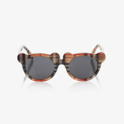 Burberry-Beige Check Teddy Bear Sunglasses | Childrensalon