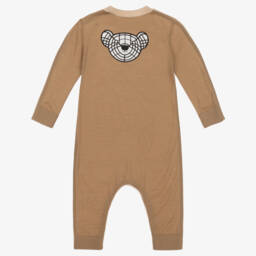 Burberry-Beige Thomas Bear Knitted Romper | Childrensalon