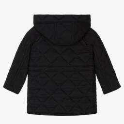 Burberry-Black Quilted Vintage Check Baby Coat | Childrensalon