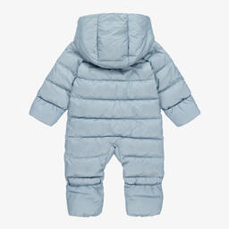 Burberry-Blue & Vintage Check Baby Snowsuit | Childrensalon