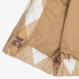 Burberry-Boys Beige Cotton Argyle Jacket | Childrensalon