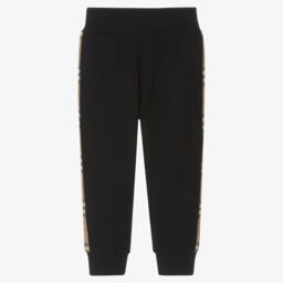 Burberry Boys Black Cotton Joggers Childrensalon