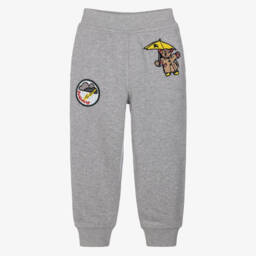 Boys Grey Joggers with Thomas Bear Rainy Day Patches