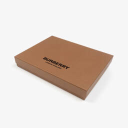 Burberry-White Cotton Monogram Baby Gift Set | Childrensalon