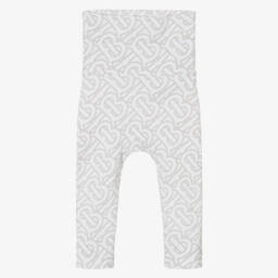 Burberry-White Cotton Monogram Baby Gift Set | Childrensalon