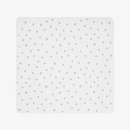 Burberry-White Cotton Thomas Bear Baby Blanket (100cm) | Childrensalon