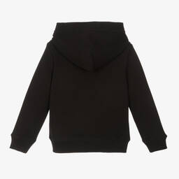 Calvin Klein-توب هودي قطن جيرسي لون أسود | Childrensalon