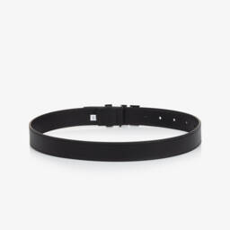 Calvin Klein-Black Faux Leather CK Buckle Belt | Childrensalon