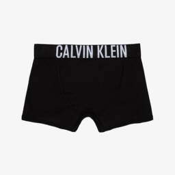 Calvin Klein-Boys Black, White & Green Cotton Boxer Shorts (3 Pack) | Childrensalon