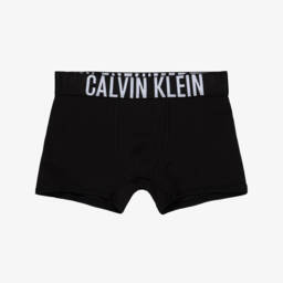 Calvin Klein-Boys Black, White & Green Cotton Boxer Shorts (3 Pack) | Childrensalon