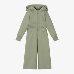Calvin Klein-Girls Green Hooded Zip-Up Tracksuit | Childrensalon