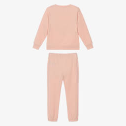 Calvin Klein-Pale Pink Cotton Monogram Logo Tracksuit | Childrensalon