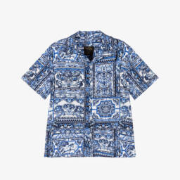 Boys Blue Tile Print Shirt