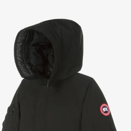 Canada Goose-جاكيت Chilliwack بومبرلون أسود مبطن بريش | Childrensalon