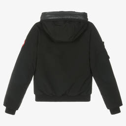 Canada Goose-جاكيت Chilliwack بومبرلون أسود مبطن بريش | Childrensalon