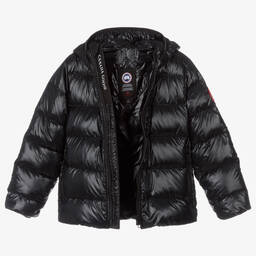 Canada Goose-جاكيت بافر مبطن بريش لون أسود | Childrensalon