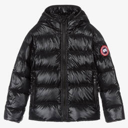 Canada Goose-جاكيت بافر مبطن بريش لون أسود | Childrensalon