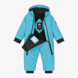 Canada Goose-Blue Down-Filled Baby Snowsuit | Childrensalon