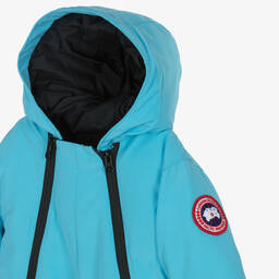 Canada Goose-Blue Down-Filled Baby Snowsuit | Childrensalon