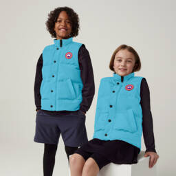 Canada Goose-جيليه فانيرأطفال ولادي مبطن لون أزرق | Childrensalon