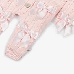 Caramelo Kids-أفرول للخروج قطن محبوك لون زهري للمولودات | Childrensalon