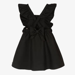 Caramelo Kids-فستان بينافور بكشكش لون أسود | Childrensalon