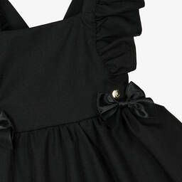 Caramelo Kids-فستان بينافور بكشكش لون أسود | Childrensalon