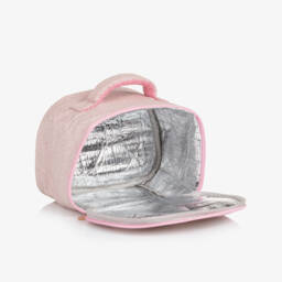 Caramelo Kids-Girls Glittery Pink  Bow Lunch Bag (25cm) | Childrensalon