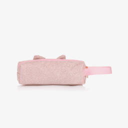 Caramelo Kids-Girls Glittery Pink Bow Pencil Case (19cm) | Childrensalon