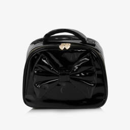 Girls Glossy Black Patent Lunch Bag (20cm)