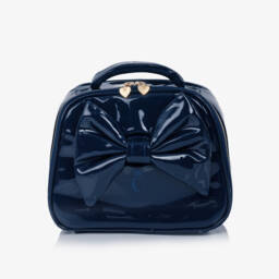 Girls Glossy Blue Patent Lunch Bag (20cm)