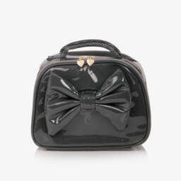 Girls Glossy Grey Patent Lunch Bag (20cm)