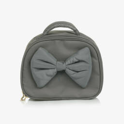 Girls Grey Bow Lunch Bag (25cm)