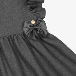 Caramelo Kids-فستان بينافور بكشكش لون رمادي | Childrensalon