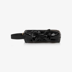 Girls Shiny Black Pencil Case (20cm)