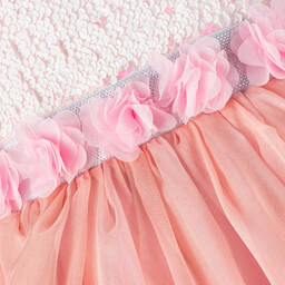 Caramelo Kids-فستان شيفون وتول مزين بترتر لون زهري | Childrensalon