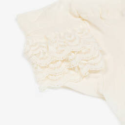 Carlomagno-كولون بكشكش دانتيل لون عاجي للمولودات | Childrensalon