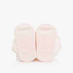 Carlomagno-جوارب بكشكش قطن لون زهري للمولودات | Childrensalon