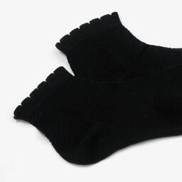 Carlomagno-جوارب شبك قطن لون أسود للبنات | Childrensalon