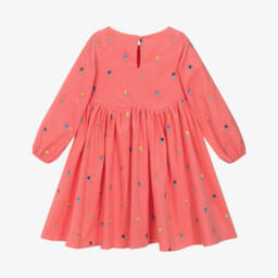 Catimini-Girls Coral Pink Corduroy Dress | Childrensalon