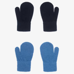 CeLaVi-Blue Knitted Mittens (2 Pack) | Childrensalon