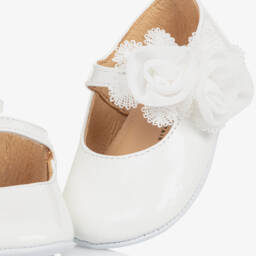 Children's Classics-Baby Girls White Patent Leather Pre-Walker Shoes | Childrensalon