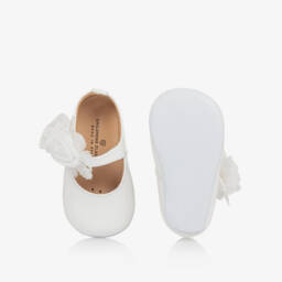Children's Classics-Baby Girls White Patent Leather Pre-Walker Shoes | Childrensalon