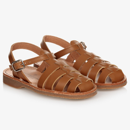 Children's Classics-Beige Leather Sandals | Childrensalon