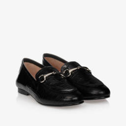 Patachou-Girls Ivory Crêpe Dress with Black Bows | Childrensalon