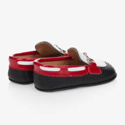 Children's Classics-حذاء جلد لون كحلي لمرحلة ما قبل المشي للأطفال | Childrensalon