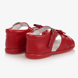 Children's Classics-Girls Red Leather Sandals | Childrensalon