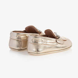 Children's Classics-Gold Leather Pre-Walker Shoes  | Childrensalon