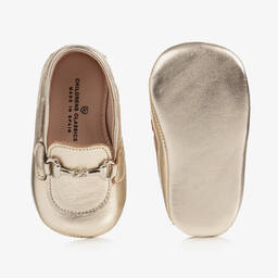 Children's Classics-Gold Leather Pre-Walker Shoes  | Childrensalon