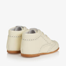 Children's Classics-Ivory Patent Leather Boots | Childrensalon
